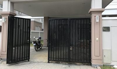 Perforated Metal Sheet for Gate opening for Villa at Borey Pheng Hout.